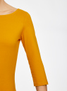 Платье трикотажное базовое oodji для женщины (оранжевый), 14001071-2B/46148/5200N