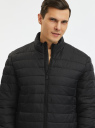 Куртка стеганая на молнии oodji для мужчины (черный), 1B121001M/33445/2900N