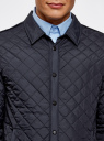Куртка стеганая на кнопках oodji для Мужчина (синий), 1L111016M/44335N/7900N