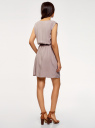 Платье вискозное без рукавов oodji для женщины (серый), 11910073B/26346/2300N