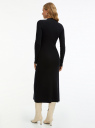 Платье миди вязаное oodji для Женщины (черный), 63912242/51627/2900N