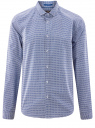 Рубашка хлопковая в мелкую графику oodji для мужчины (синий), 3L110309M/44425N/1079G