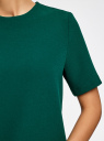 Платье однотонное прямого кроя oodji для женщины (зеленый), 21910002-1/42354/6E00N