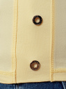 Топ хлопковый с люверсами oodji для женщины (желтый), 14305032-1/46159/5079P