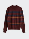 Джемпер вязаный в полоску oodji для Женщины (красный), 63814010-1/53201/4979S