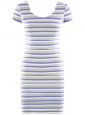 Платье облегающего силуэта с глубоким вырезом на спине oodji для Женщины (серый), 24001082-2B/47420/2080S