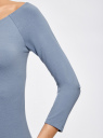 Платье облегающее с вырезом-лодочкой oodji для Женщины (синий), 14017001-6B/47420/7501N