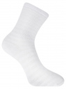 Комплект хлопковых носков в полоску (6 пар) oodji для женщины (белый), 57102813T6/48022/1