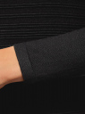 Платье облегающее вязаное в рубчик oodji для женщины (черный), 73912218/45755/2900N