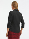 Рубашка с нагрудным карманом и рукавом 3/4 oodji для женщины (черный), 13K01005B/42083/2900N