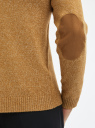Джемпер фактурной вязки oodji для мужчины (коричневый), 4L107151M/51496/3710M