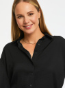 Блузка из струящейся ткани oodji для женщины (черный), 11411240/40032/2900N