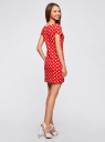 Платье трикотажное облегающего силуэта oodji для женщины (красный), 14001182/47420/4512D