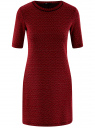 Платье трикотажное с узором "зигзаг" oodji для Женщины (красный), 14000158-5/47404/4529J