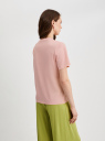 Футболка из мерсеризованного хлопка oodji для Женщины (розовый), 14701117-6/51634/4000N