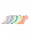 Комплект укороченных носков (10 пар) oodji для женщины (разноцветный), 57102433T10/47469/37