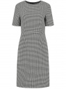 Платье приталенное с коротким рукавом oodji для Женщины (черный), 12C13015-1/45768/2912C
