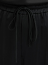 Брюки широкие из атласа oodji для женщины (черный), 11709057/51550/2900N
