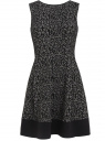 Трикотажное платье oodji для женщины (черный), 14015002/45100/2920A