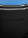 Брюки на эластичном поясе с декоративными карманами oodji для женщины (черный), 11706208/18600/2900N