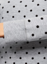 Свитшот принтованный с круглым вырезом oodji для женщины (серый), 14807021-1/46919/2329D