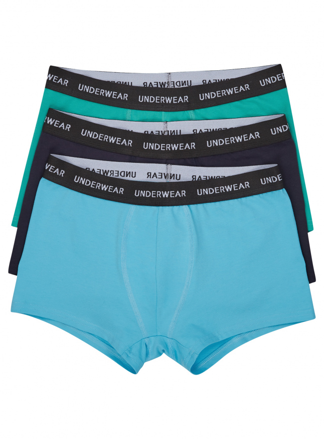 Комплект из трех трусов-боксеров oodji для Мужчины (зеленый), 7B111001T3/50141N/1904N