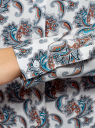Блузка вискозная А-образного силуэта oodji для женщины (белый), 21411113B/26346/1270E