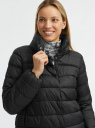 Куртка утепленная с высоким воротом oodji для женщины (черный), 10203100/33445/2900N