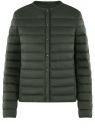 Куртка стеганая с круглым вырезом oodji для Женщины (зеленый), 10204040B/33445/6900N