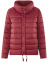 Куртка утепленная с высоким воротом oodji для женщины (розовый), 10203054/45638/4900N