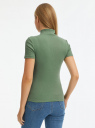 Водолазка хлопковая с коротким рукавом oodji для Женщины (зеленый), 15E11011/48037/6201N
