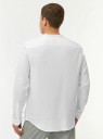 Рубашка хлопковая с воротником-стойкой oodji для Мужчины (белый) Рубашка хлопковая с воротником-стойкой oodji для Мужчины (белый), 3L310194M-1/45608/1000N
