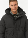 Куртка удлиненная с капюшоном oodji для Мужчины (черный) Куртка удлиненная с капюшоном oodji для Мужчины (черный), 1L124001M-1/50771/2900N
