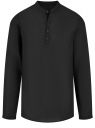 Рубашка из смесового льна с длинным рукавом oodji для Мужчины (черный), 3B320002M-5/50875N/2900N
