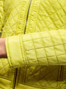 Куртка стеганая на молнии oodji для Женщины (зеленый), 28304005/45684/6A00N