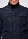 Куртка с накладными карманами и воротником-стойкой oodji для Мужчины (синий), 1B401002M/44096N/7900N